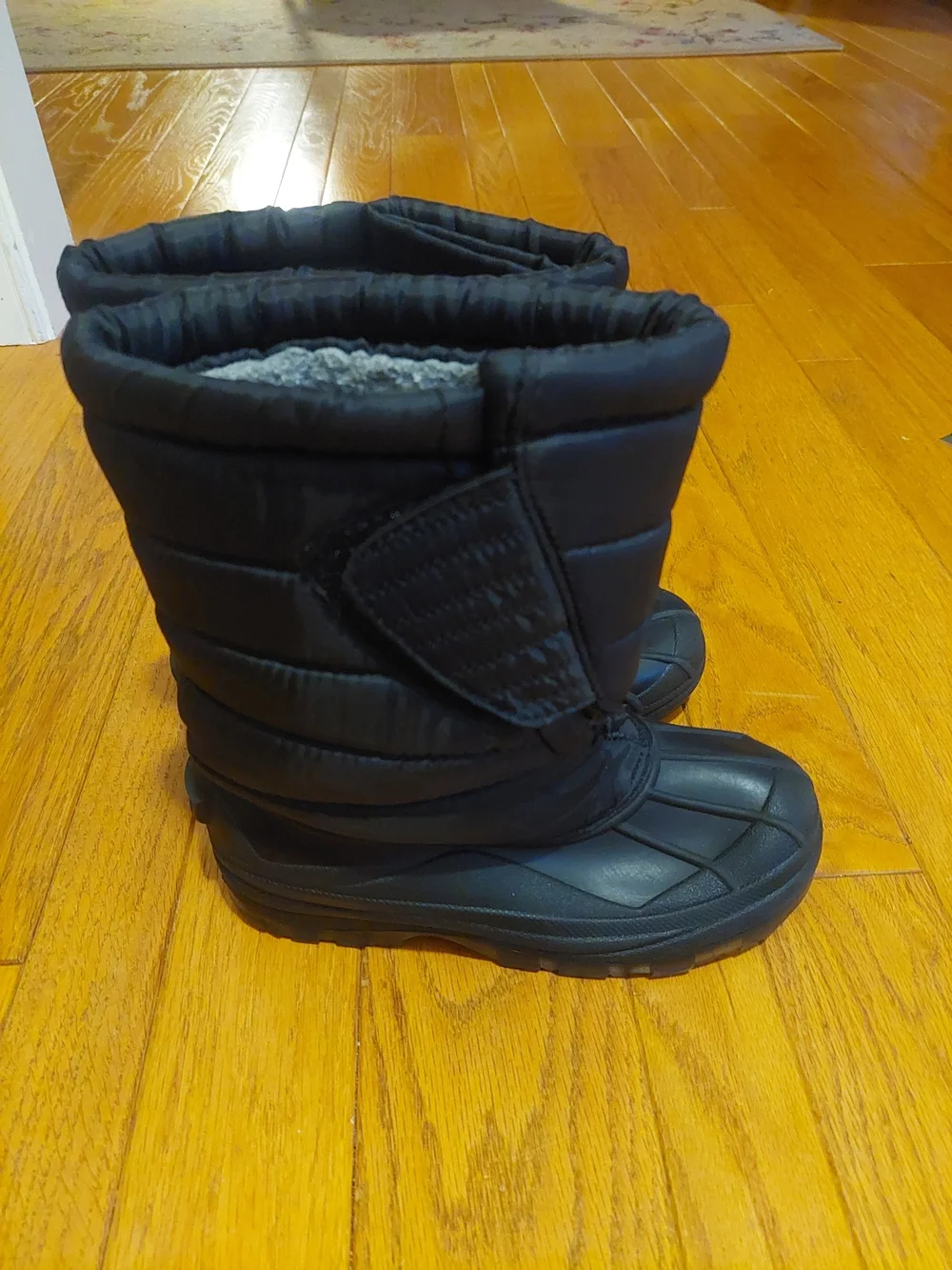 Kids Waterproof Winter Snow Boots - Black